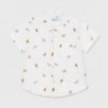 Bílé tričko Mayoral 1114-95 s potiskem pro chlapce