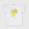 Tričko s krátkým rukávem pro dívky Mayoral 3003-85 bílá / žlutá