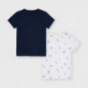 Sada 2 triček pro chlapce Mayoral 3050-75 námořnická modrá