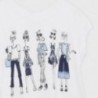 Tričko s krátkým rukávem pro dívky Mayoral 6005-31 Bílý/granát