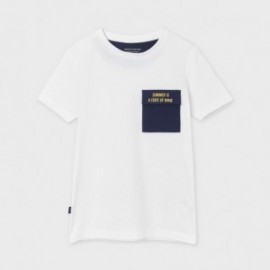 Tričko s kapsou pro chlapce Mayoral 6085-41 Bílý