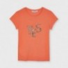 Dívčí tričko s krátkým rukávem Mayoral 854-19 oranžový