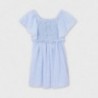 Dívčí pruhované šaty Mayoral 6934-9 Nebeská modř