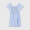 Dívčí pruhované šaty Mayoral 6934-9 Nebeská modř