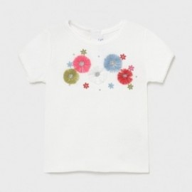 Tričko s krátkým rukávem pro dívky Mayoral 1084-67 Bílý