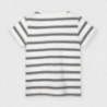 Chlapecké pruhované tričko Mayoral 3029-74 bílá / černá