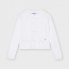 Pletený svetr pro dívky Mayoral 3324-40 bílý