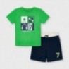 Sada chlapčenského trička a kraťasů Mayoral 3646-38 zelená / granát