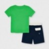 Sada chlapčenského trička a kraťasů Mayoral 3646-38 zelená / granát