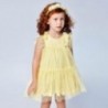 Tylové šaty pro dívky Mayoral 3913-77 žluté