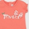 Sada 2 triček pro dívku Mayoral 1072-48 oranžový