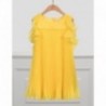 Skládané šaty pro dívku Abel & Lula 5036-60 Žlutá