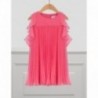 Skládané šaty pro dívku Abel & Lula 5036-61 Růžový