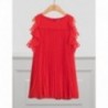 Skládané šaty pro dívku Abel & Lula 5036-62 Červené