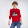 Tričko s dlouhým rukávem pro chlapce Mayoral 7049-80 Červené