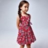 Šaty s potiskem pro dívky Mayoral 3947-3 červené