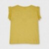 Tričko s dívčí aplikací Mayoral 3024-43 Hořčice