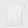 Tričko s potiskem pro dívky Mayoral 3019-28 Krémová