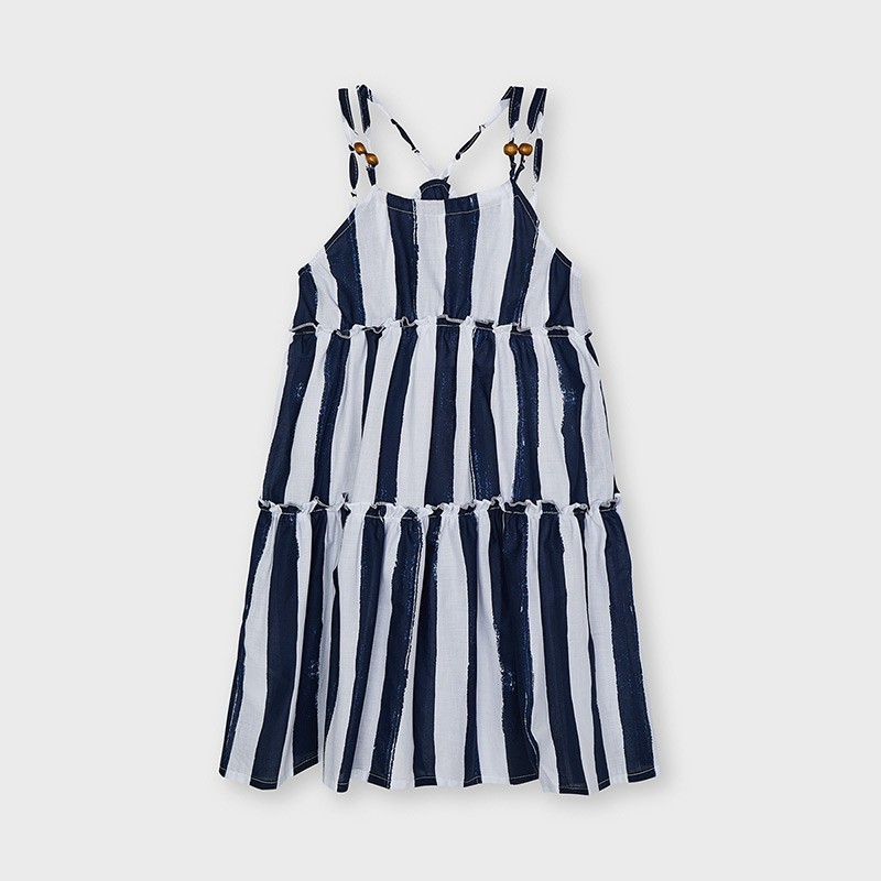 Pruhované šaty pro dívku Mayoral 6947-43 námořnická modrá