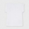 Tričko s dívčí aplikací Mayoral 3024-44 Bílý