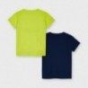 Sada triček s krátkým rukávem pro chlapce Mayoral 3033-72 Granat/Lime