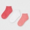 Sada 3 párů dívčích ponožek Mayoral 10058-49 Korál