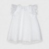 Dívčí tylové šaty s puntíky Mayoral 3912-73 bílé
