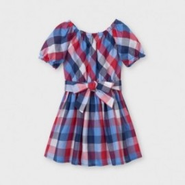 Dívčí kostkované šaty Mayoral 3948-3 červená / modrá