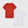 Sada 2 triček pro chlapce Mayoral 6076-38 červená / bílá