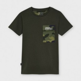 Chlapecké tričko s kapsou Mayoral 6085-44 tmavě zelené