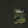 Chlapecké tričko s kapsou Mayoral 6085-44 tmavě zelené