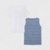 Sada 2 triček pro chlapce Mayoral 6083-73 modrá / bílá