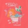Tričko s potiskem pro dívky Mayoral 1087-50 korál