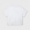 Tričko s dívčí aplikací Mayoral 3010-27 Bílá/tmavě modrá