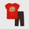Sada triček a legín pro dívky Mayoral 3741-44 červená