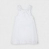 Dívčí šaty s aplikacemi Mayoral 3955-54 Bílý