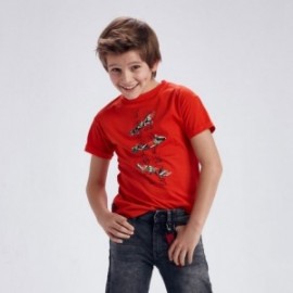 Tričko s krátkým rukávem pro chlapce Mayoral 6090-78 Červené