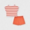 Sada triček a šortek pro dívky Mayoral 6278-28 oranžový