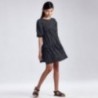 Dívčí šaty s puntíky Mayoral 6926-58 černé