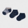 Sada 3 párů chlapeckých ponožek Mayoral 10009-50 námořnická modrá