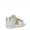 Dívčí sandály Geox B151YD-0MABC-C0007 stříbrné barvy