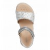 Dívčí sandály Geox J028ZA-007NF-C1007 stříbrné barvy