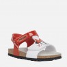Dívčí sandály Geox B152RC-00254-C0003 červené barvy