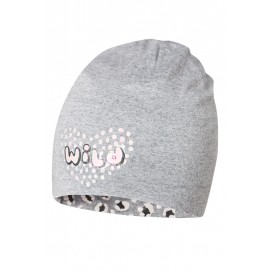 Oboustranný klobouk MARYLA pro dívky Broel šedá / růžová barva