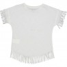 Tričko s třásněmi pro dívky RIFLE 24373-00 bílá
