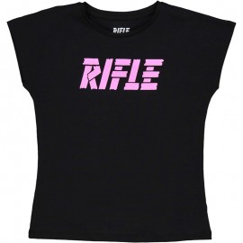 Dívčí tričko RIFLE 24386-00 černé barvy