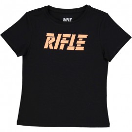 Tričko s krátkým rukávem pro dívky RIFLE 24388-03 černá barva