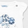 Tričko s krátkým rukávem pro dívky Mayoral 1081-68 bílá / modrá