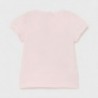 Tričko s dívčí aplikací Mayoral 1079-58 Světle růžové