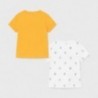 Sada 2 triček s potiskem pro chlapce Mayoral 1008-17 Žlutá